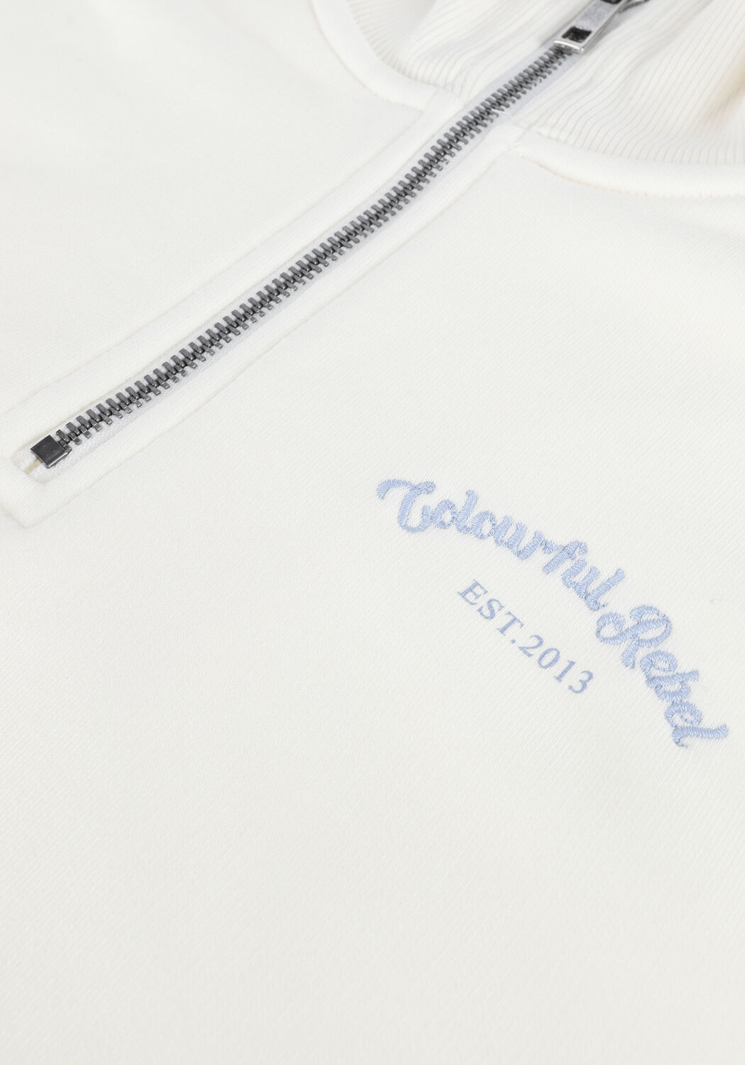 Wei&szlig;e COLOURFUL REBEL Pullover REBELLES CROPPED HIGH NECK ZIP SWEAT - large