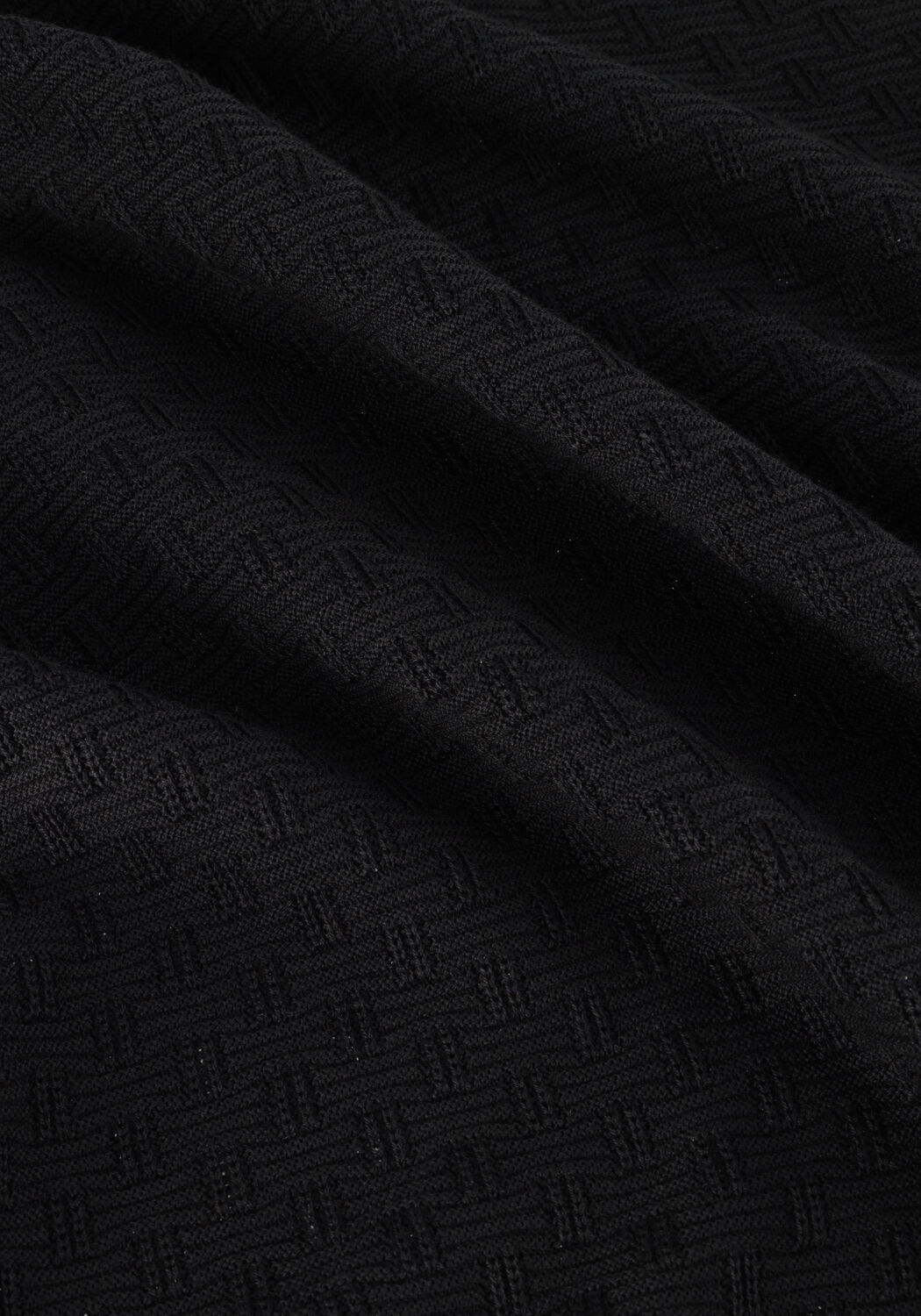 Schwarze CAST IRON Polo-Shirt LONG SLEEVE POLO COTTON MODAL - large