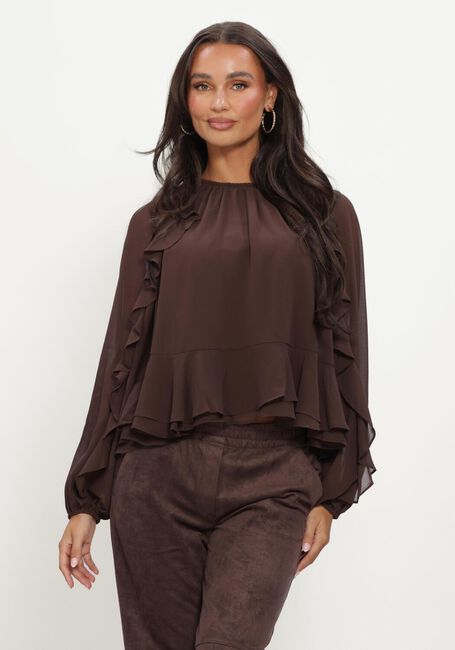 Braune Y.A.S. Blusen YASMILVA LS TOP - large