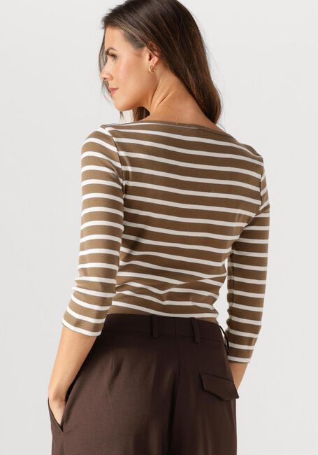 Khaki TOMMY HILFIGER Top SLIM CODY BOAT-NK 3/4SLV - large