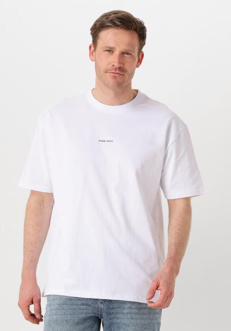 Weiße PURE PATH T-shirt LOOSE FIT CREWNECK SS T-SHIRTS - large