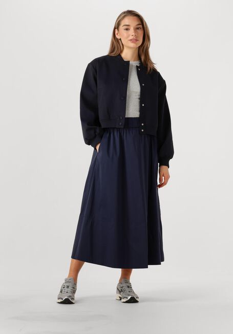Dunkelblau NEO NOIR Midirock YARA POPLIN SKIRT - large