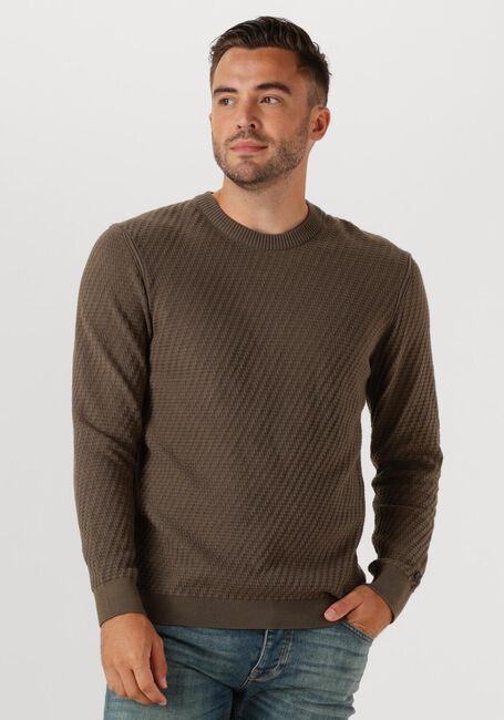 Braune CAST IRON Pullover REGULAR FIT COTTON STRETCH STRUCTURE - large