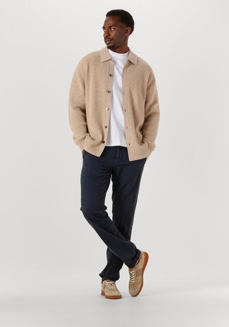 Beige PROFUOMO Strickjacke OVERSHIRT FULL BUTTON - large