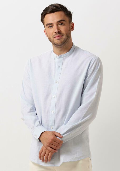 Blaue SELECTED HOMME Casual-Oberhemd SLHREGNEW-LINEN SHIRT LS BAND - large