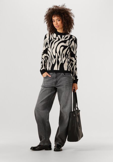 Mehrfarbige/Bunte OBJECT Pullover OBJRAY L/S KNIT PULLOVER AOP - large