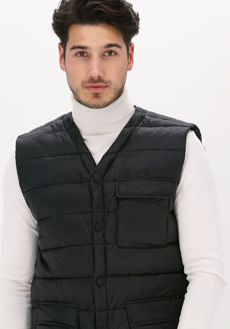 Schwarze ANERKJENDT Bodywarmer AKRASMUS PADDED GILET - large