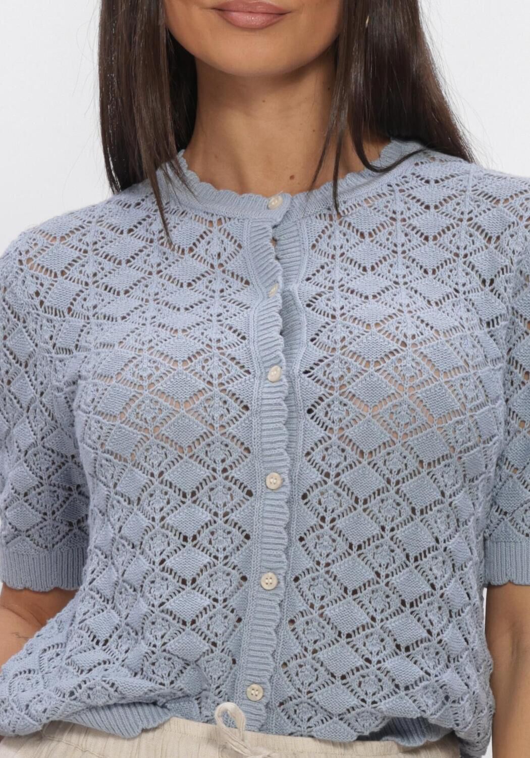 Blaue SELECTED WOMEN Strickjacke SLFSOFIA 2/4 KNIT CARDIGAN - large