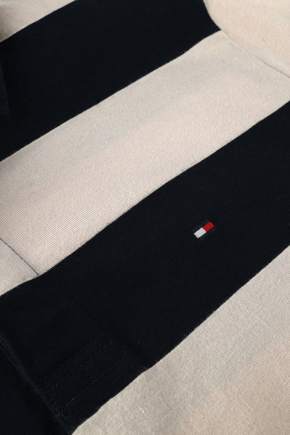 Blaue TOMMY HILFIGER Polo-Shirt NEW PREP STRIPE RUGBY - large