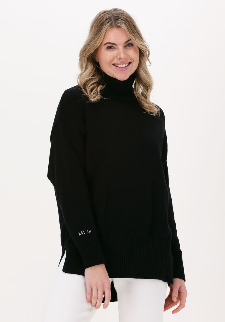 schwarze xavah rollkragenpullover heavy knit kol