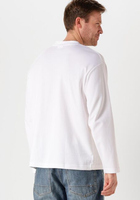 Weiße SELECTED HOMME T-shirt SLHLOOSEOSCAR LS O-NECK TEE NOOS - large