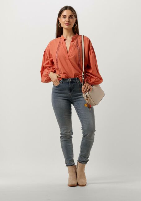 Orangene SUMMUM Blusen TOP LACE ACCENT TENCEL/COTTON - large