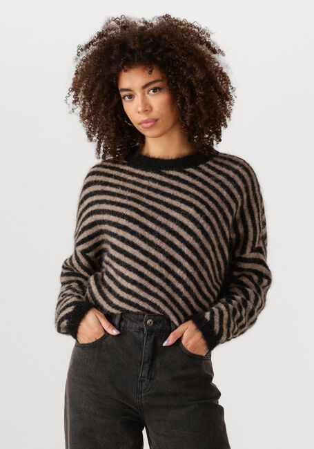 Schwarze BY-BAR Pullover DIAGONAL NATURAL PULLOVER - large