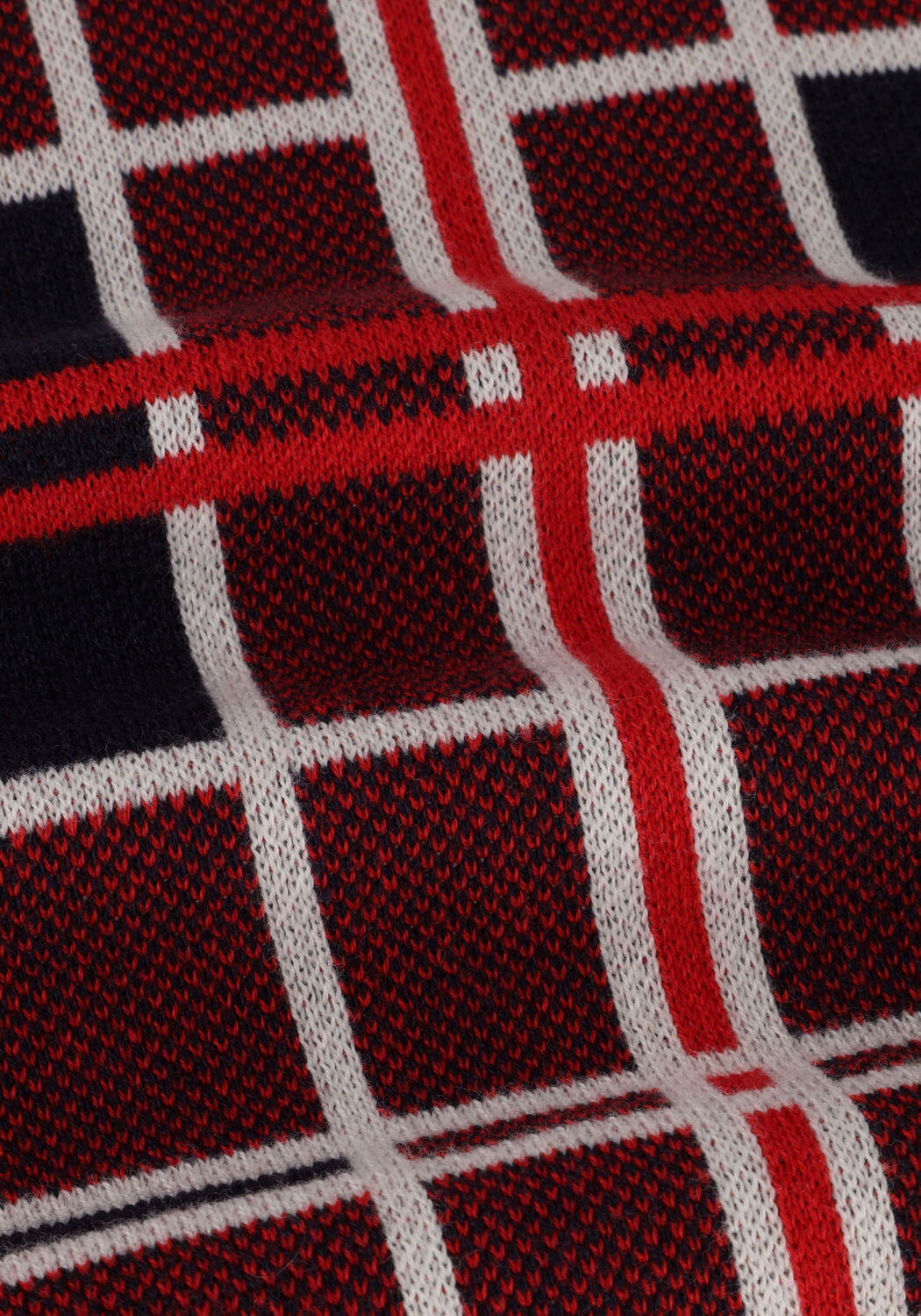 Rote VANILIA Pullover CHECKED SHORTSLEEVE - large