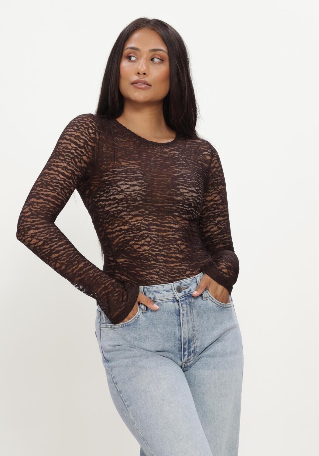 Braune MODSTR&Ouml;M Top DIANAMD TOP - large