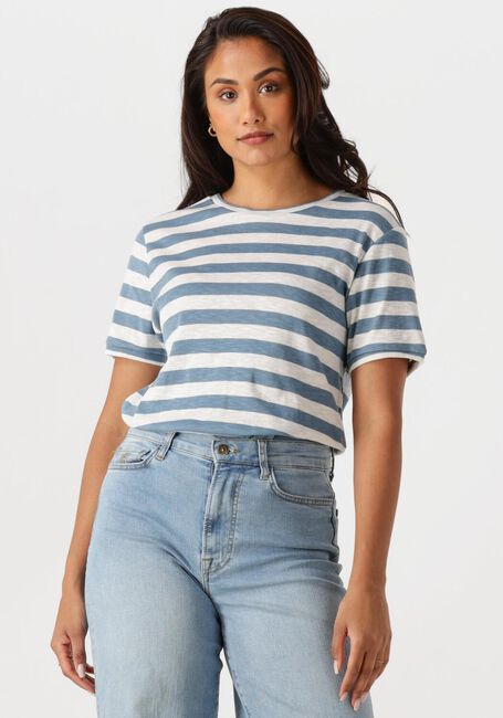 Blaue BY-BAR T-shirt HOPE BIG STRIPE TOP - large