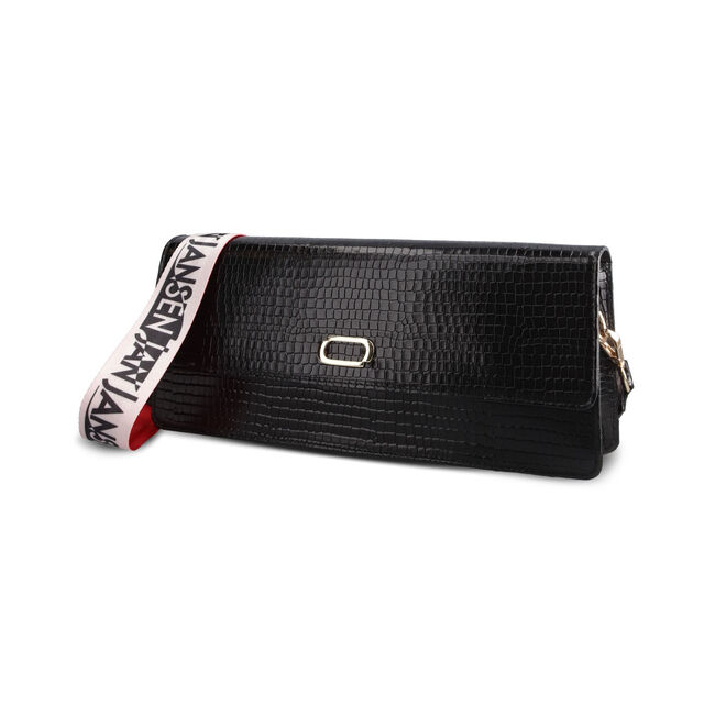 Schwarze JAN JANSEN Umhängetasche CLIMBING BAGUETTE BAG - large