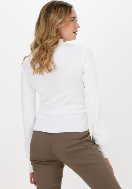 Wei&szlig;e NA-KD Tops & T-shirts HIGH NECK KNITTED POLO - large