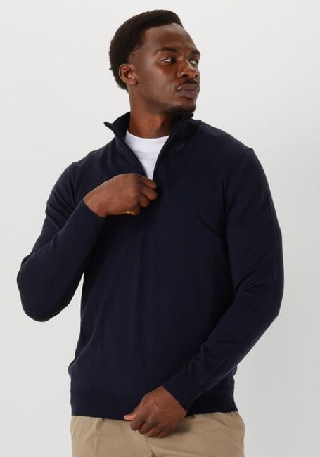 Dunkelblau PROFUOMO Pullover PULLOVER HALF ZIP MERINO - large