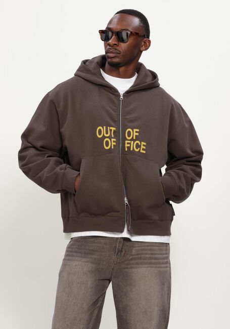 Braune POCKIES Sweatshirt OOO ZIP HOODIE - large