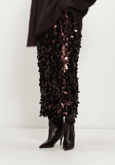 Braune POM AMSTERDAM Maxirock LINA CHOCOLATE BROWN - large