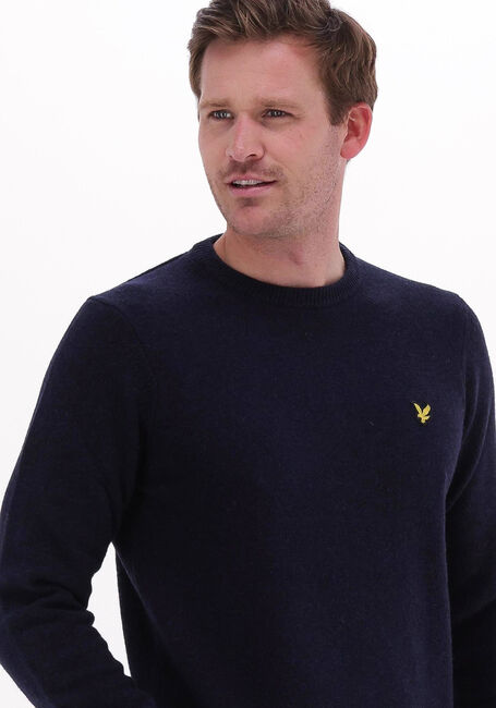 Dunkelblau LYLE & SCOTT Pullover CREW NECK LAMBSWOOL BLEND JUMP - large