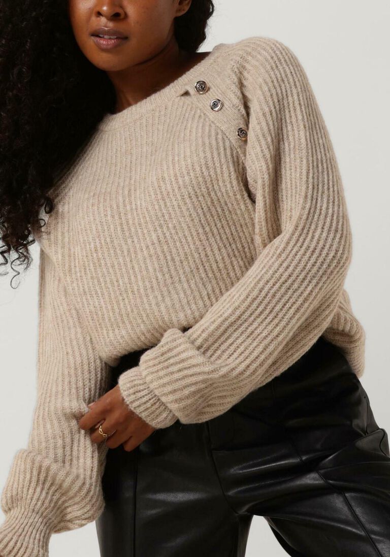 ecru notre-v pullover knit button nv-azra OE7690