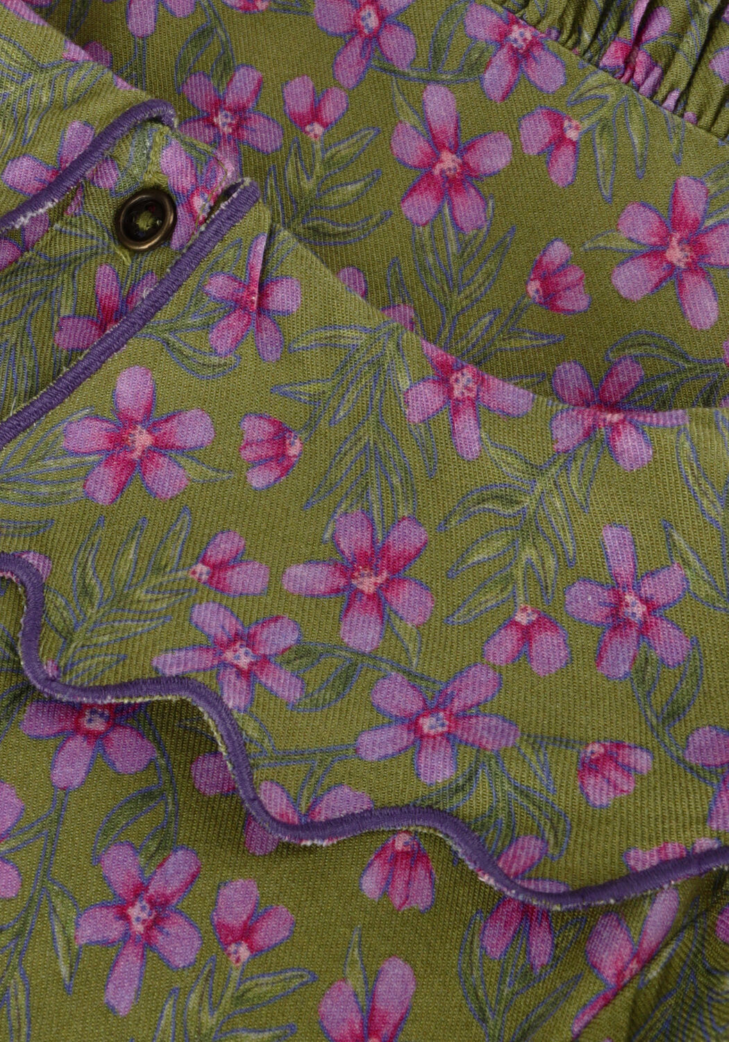 Olive YOUR WISHES Minikleid VIVID FLOWER COLLAR DRESS - large