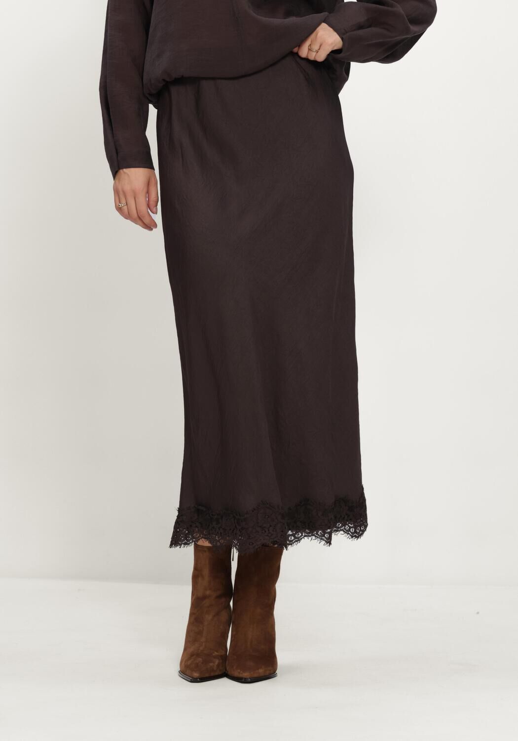 Braune SUMMUM Maxirock SKIRT LIGHT TWILL - large