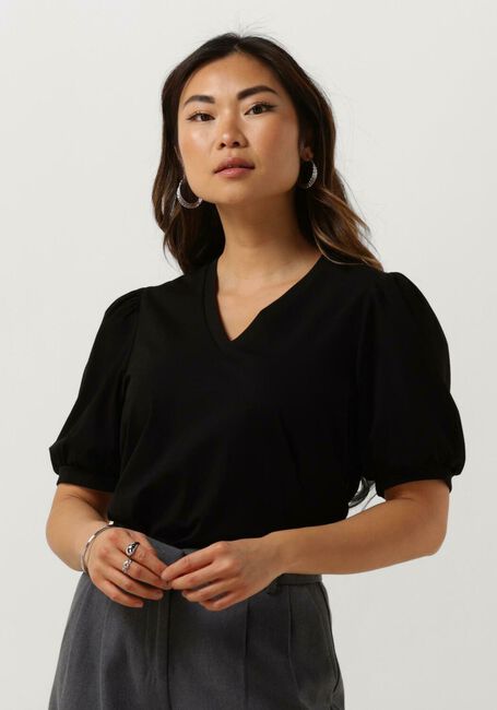 Schwarze OBJECT Top OBJCAROLINE S/S TOP - large