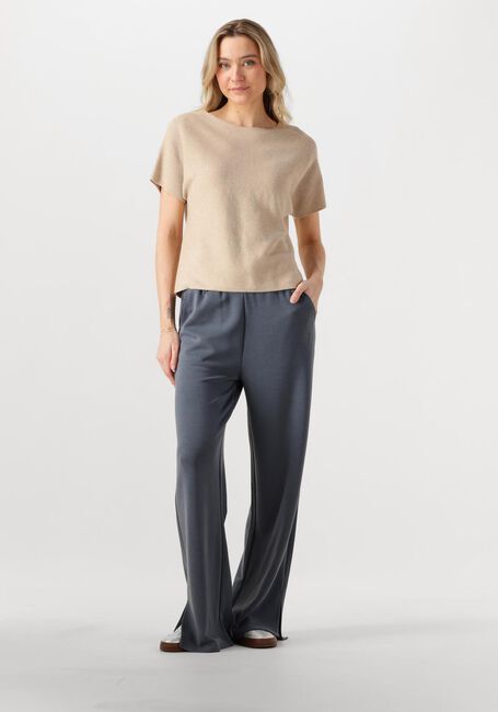Dunkelgrau ALIX THE LABEL Hose LADIES KNITTED FLOWY SIDE SLIT PANTS - large