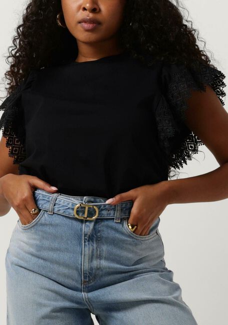 Schwarze TWINSET MILANO T-shirt KNITTED BLOUSE - large