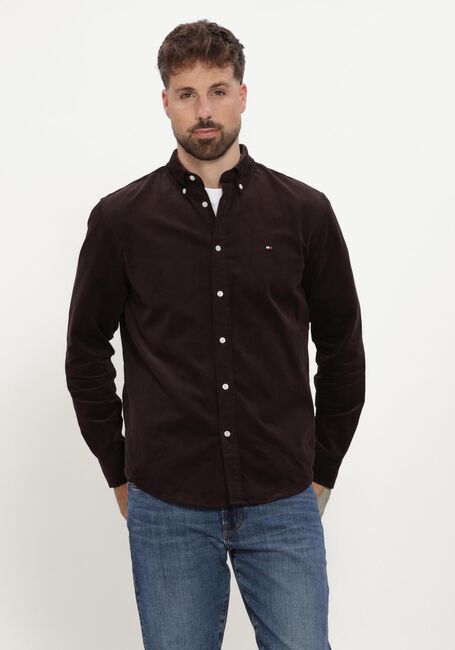 Braune TOMMY HILFIGER Casual-Oberhemd SOLID CORDUROY RF SHIRT - large