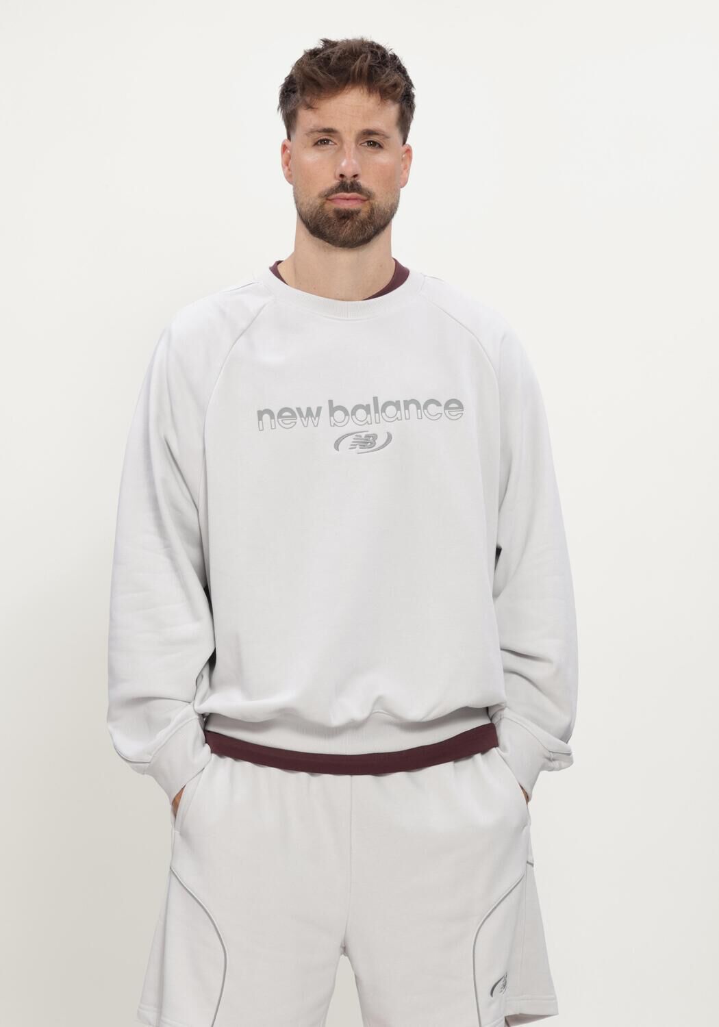 Graue NEW BALANCE Sweatshirt TS FT CRW
