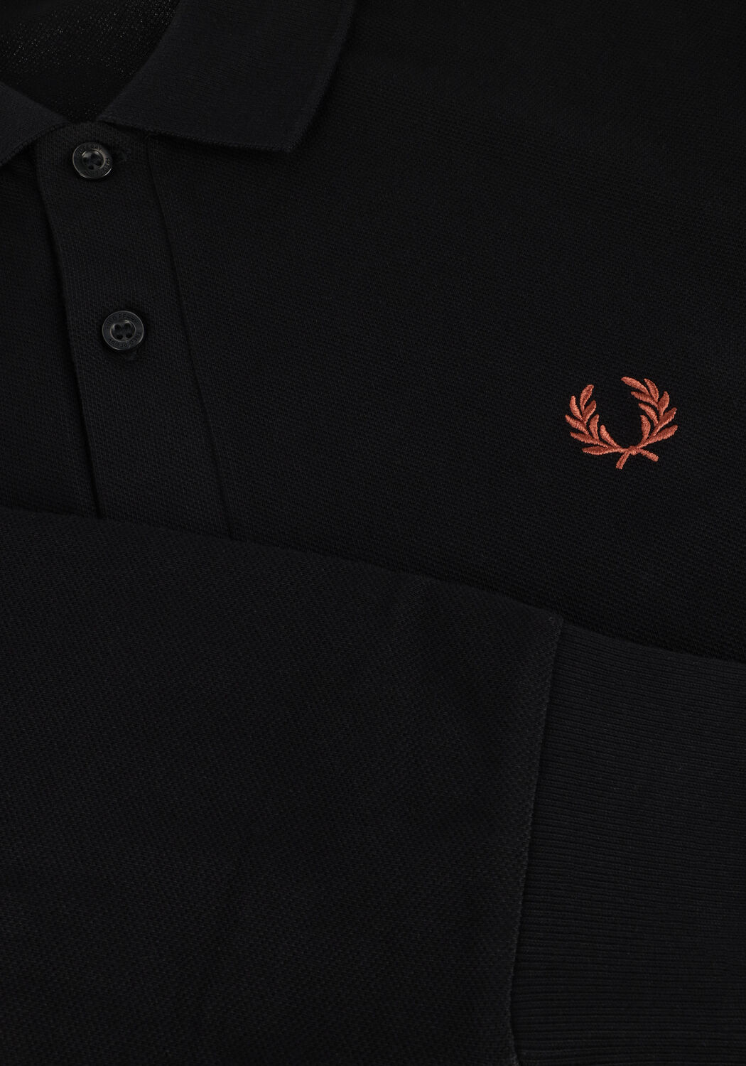 Schwarze FRED PERRY Polo-Shirt LONG SLEEVE PLAIN FRED PERRY SHIRT - large