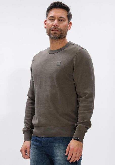 Olive BUTCHER OF BLUE Pullover CLIFDEN CO CREW - large