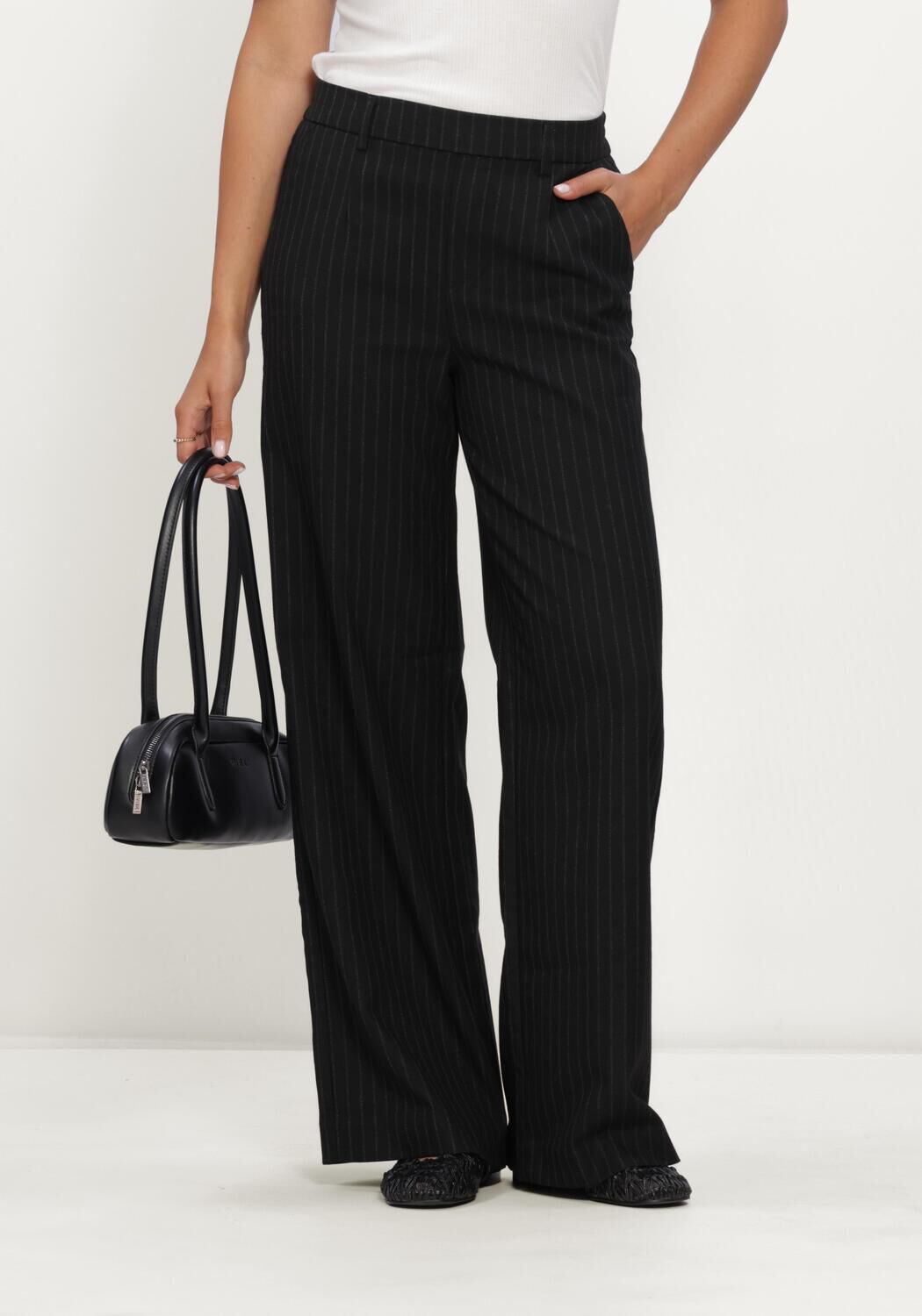 Schwarze OBJECT Weite Hose OBJLISA WIDE PANT - large