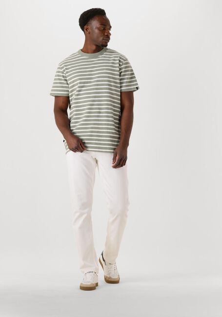 Grüne BUTCHER OF BLUE T-shirt GASPARD LOOSE STRIPE TEE - large