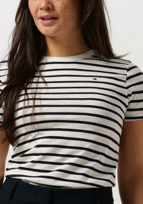 Blaue TOMMY HILFIGER T-shirt 1985 SLIM SLUB C-NK - large