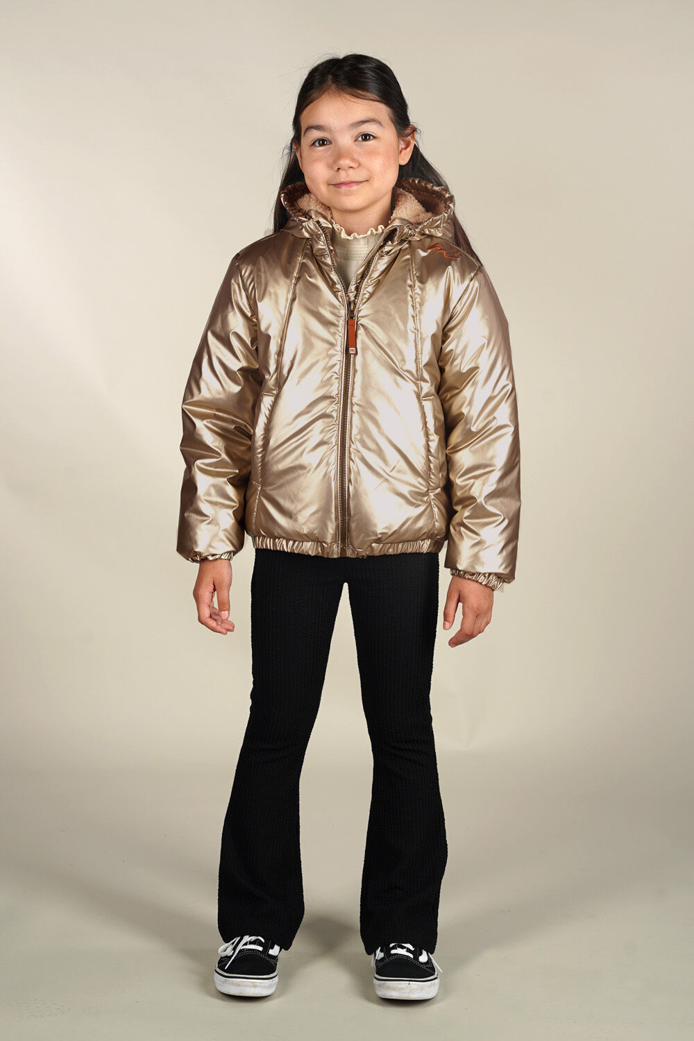 Goldfarbene MOODSTREET Wattierte Jack WINTERJACKET JET - large