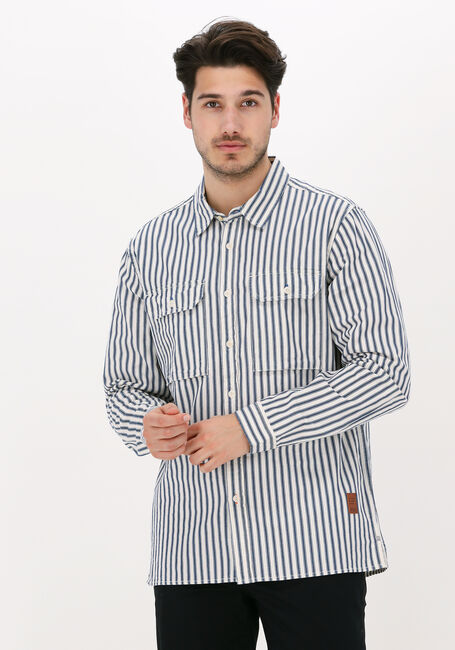 Dunkelblau SCOTCH & SODA Casual-Oberhemd INDIGO STRIPED 2-POCKET REGULA - large