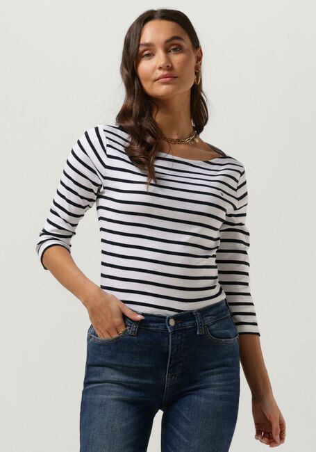 Dunkelblau TOMMY HILFIGER T-shirt SLIM STP BOAT-NK TOP 3/4 SLV - large