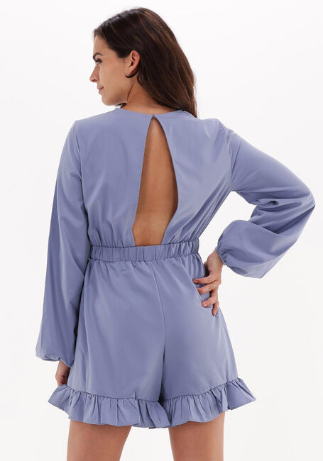 Hellblau NA-KD Playsuits LONG SLEEVE FRILLED PLAYSUIT - large