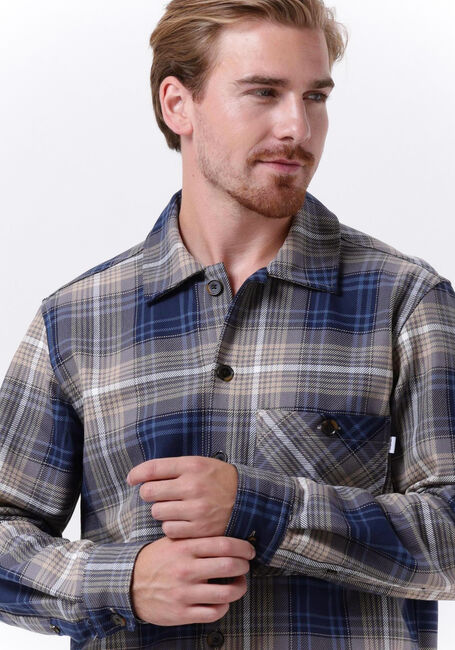 Blaue WOODBIRD Overshirt BUEL CHECK SHIRT - large