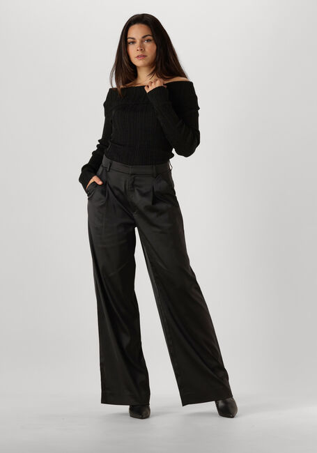Schwarze GESTUZ Tops & T-shirts SILVIGZ RIB LS OFF SHOULDER - large