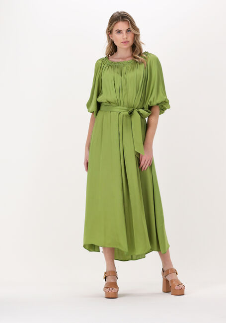 Grüne ACCESS Maxikleid OFF SHOULDER SATIN DRESS - large
