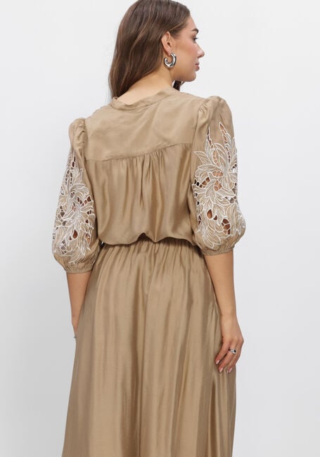 Camelfarbene NUKUS Blusen ROSIE BLOUSE EMBRODERY - large