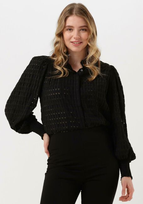 Schwarze CO'COUTURE Blusen PETRA CREPE CHECK SHIRT - large