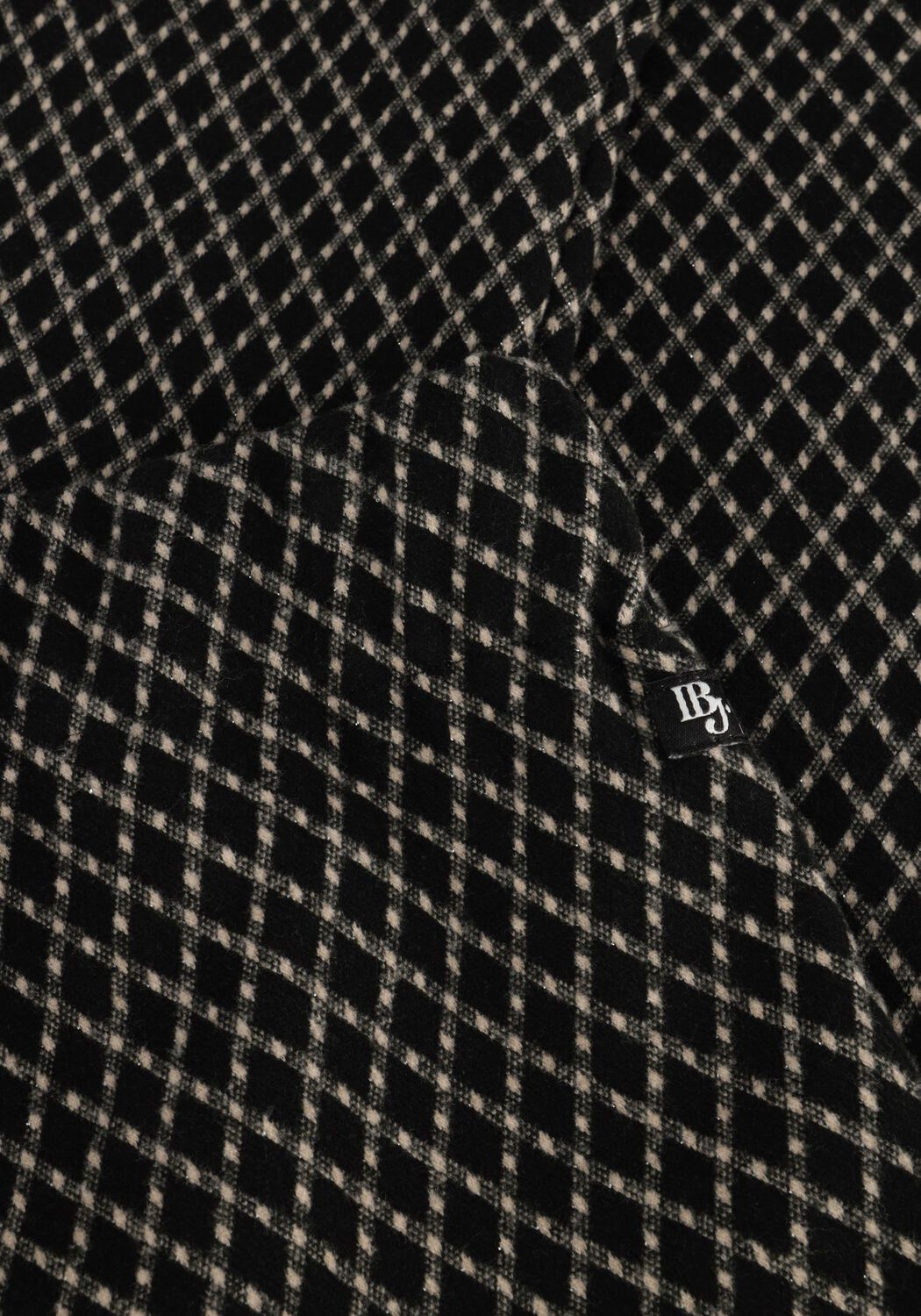 Schwarze INDIAN BLUE JEANS Schlaghose FLARED PANTS DIAGONAL CHECK - large