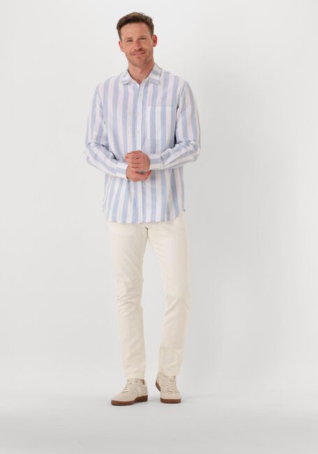 Hellblau SCOTCH & SODA Casual-Oberhemd YARN-DYED LINEN BLEND STRIPED REGULAR FIT SHIRT - large